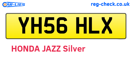 YH56HLX are the vehicle registration plates.