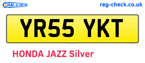 YR55YKT are the vehicle registration plates.