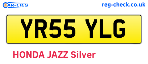YR55YLG are the vehicle registration plates.