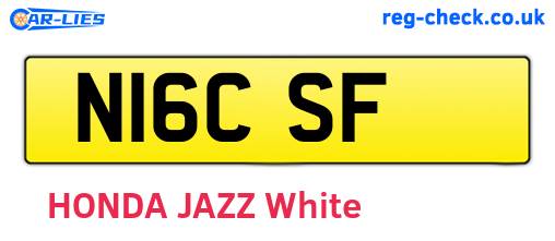 N16CSF are the vehicle registration plates.