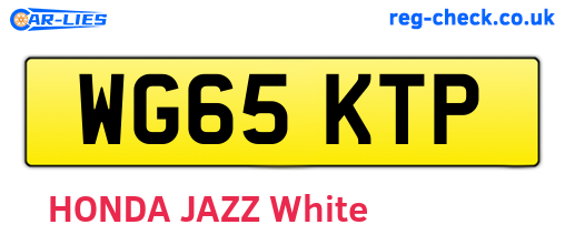 WG65KTP are the vehicle registration plates.