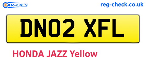 DN02XFL are the vehicle registration plates.