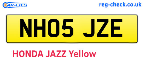 NH05JZE are the vehicle registration plates.