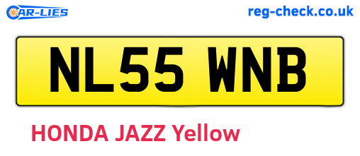NL55WNB are the vehicle registration plates.