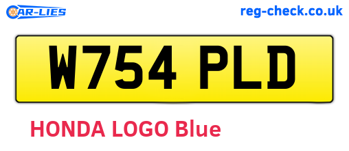 W754PLD are the vehicle registration plates.