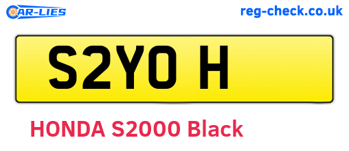 S2YOH are the vehicle registration plates.