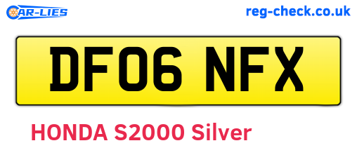 DF06NFX are the vehicle registration plates.
