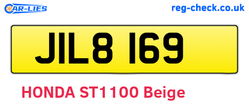 JIL8169 are the vehicle registration plates.