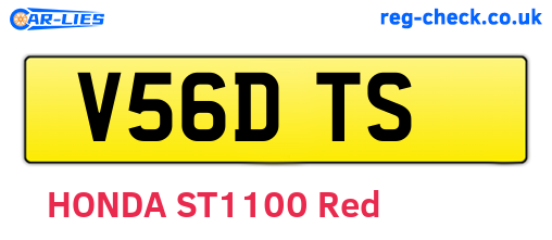 V56DTS are the vehicle registration plates.