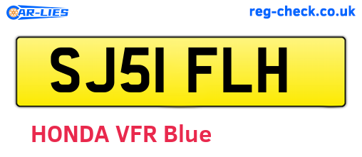 SJ51FLH are the vehicle registration plates.