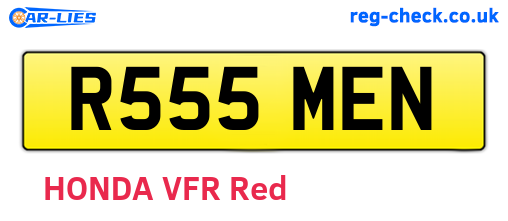R555MEN are the vehicle registration plates.