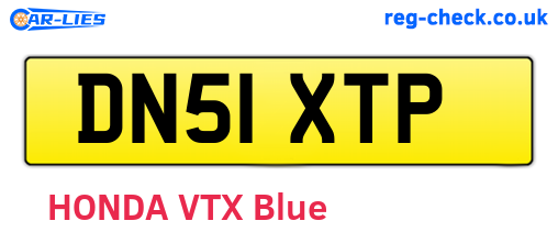 DN51XTP are the vehicle registration plates.