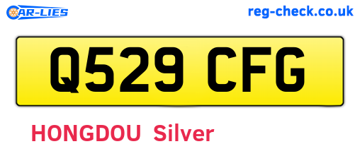 Q529CFG are the vehicle registration plates.