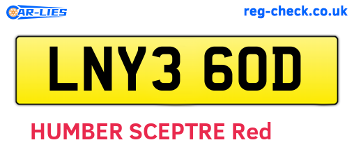 LNY360D are the vehicle registration plates.