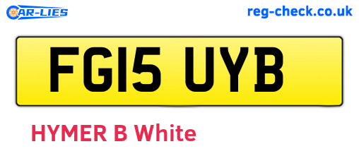 FG15UYB are the vehicle registration plates.
