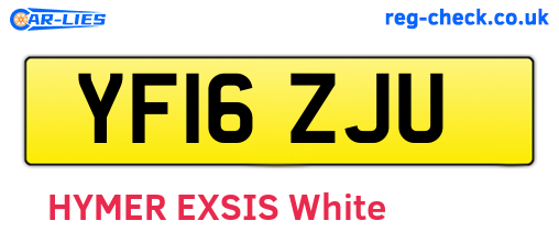 YF16ZJU are the vehicle registration plates.