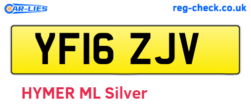 YF16ZJV are the vehicle registration plates.