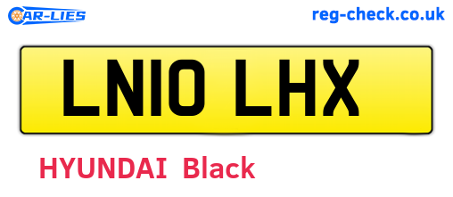 LN10LHX are the vehicle registration plates.