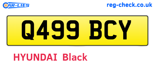 Q499BCY are the vehicle registration plates.