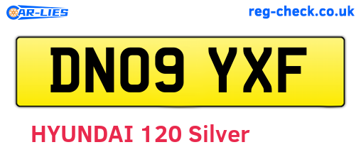 DN09YXF are the vehicle registration plates.