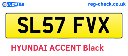 SL57FVX are the vehicle registration plates.