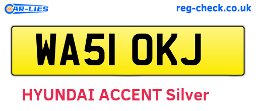 WA51OKJ are the vehicle registration plates.