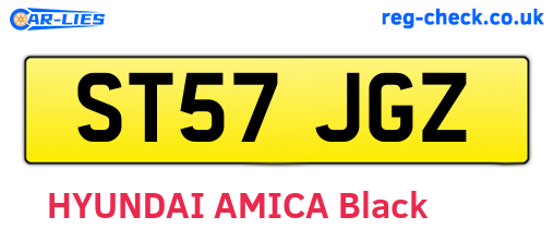 ST57JGZ are the vehicle registration plates.