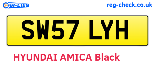 SW57LYH are the vehicle registration plates.
