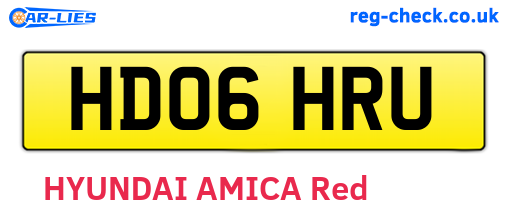 HD06HRU are the vehicle registration plates.