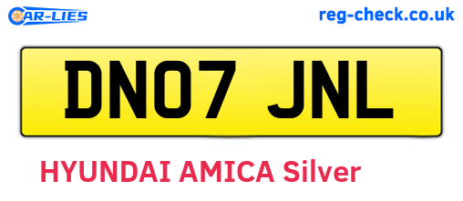 DN07JNL are the vehicle registration plates.