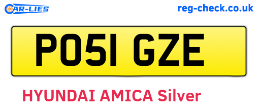 PO51GZE are the vehicle registration plates.