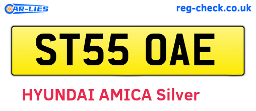 ST55OAE are the vehicle registration plates.