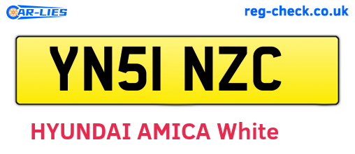 YN51NZC are the vehicle registration plates.