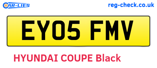 EY05FMV are the vehicle registration plates.