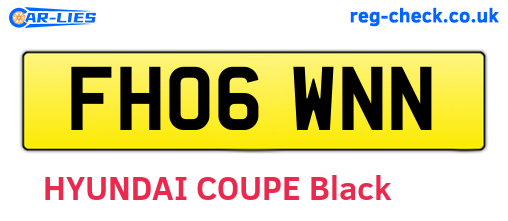 FH06WNN are the vehicle registration plates.