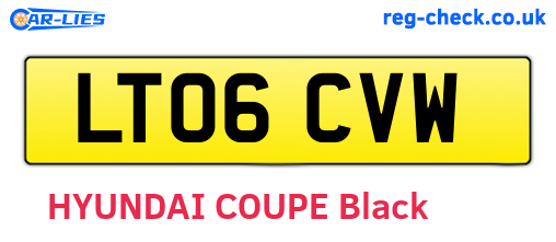 LT06CVW are the vehicle registration plates.