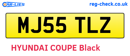 MJ55TLZ are the vehicle registration plates.