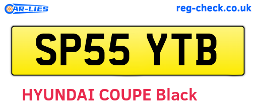SP55YTB are the vehicle registration plates.