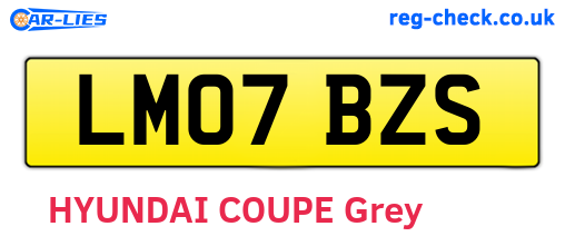 LM07BZS are the vehicle registration plates.