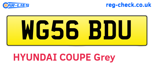 WG56BDU are the vehicle registration plates.