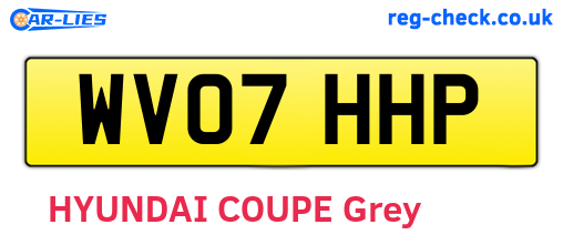 WV07HHP are the vehicle registration plates.
