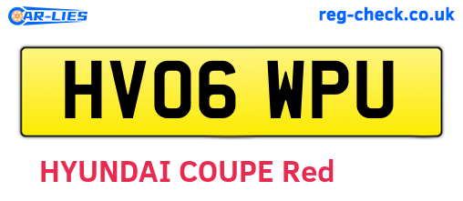 HV06WPU are the vehicle registration plates.