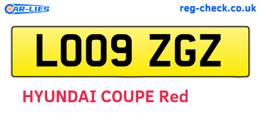 LO09ZGZ are the vehicle registration plates.