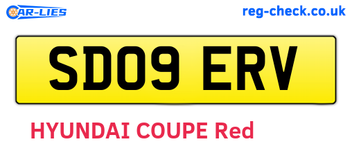 SD09ERV are the vehicle registration plates.
