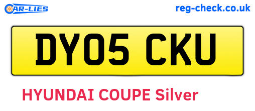 DY05CKU are the vehicle registration plates.