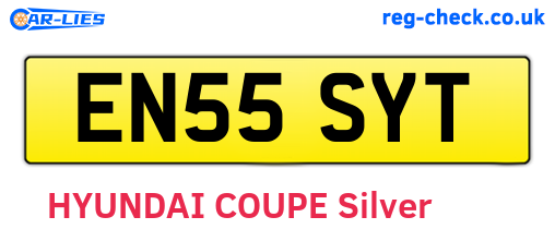 EN55SYT are the vehicle registration plates.