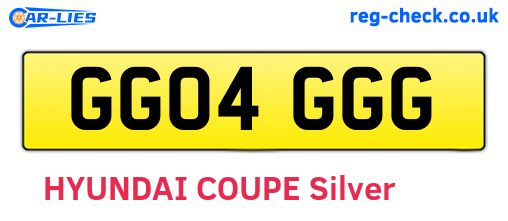 GG04GGG are the vehicle registration plates.