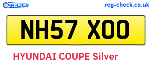 NH57XOO are the vehicle registration plates.