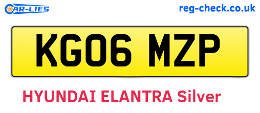 KG06MZP are the vehicle registration plates.