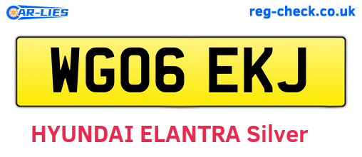 WG06EKJ are the vehicle registration plates.